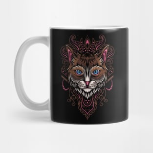 cat mandala Mug